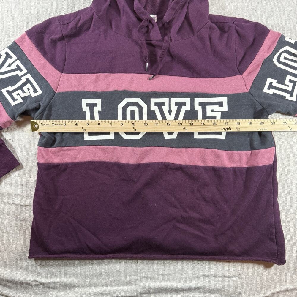 Inspired Hearts Purple And Pink Love Hoodie Women’s Size XL - Picture 4 of 6